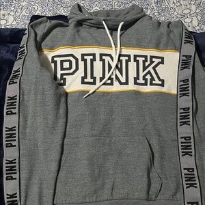 PINK Victoria's Secret Gray and Yellow Sweater